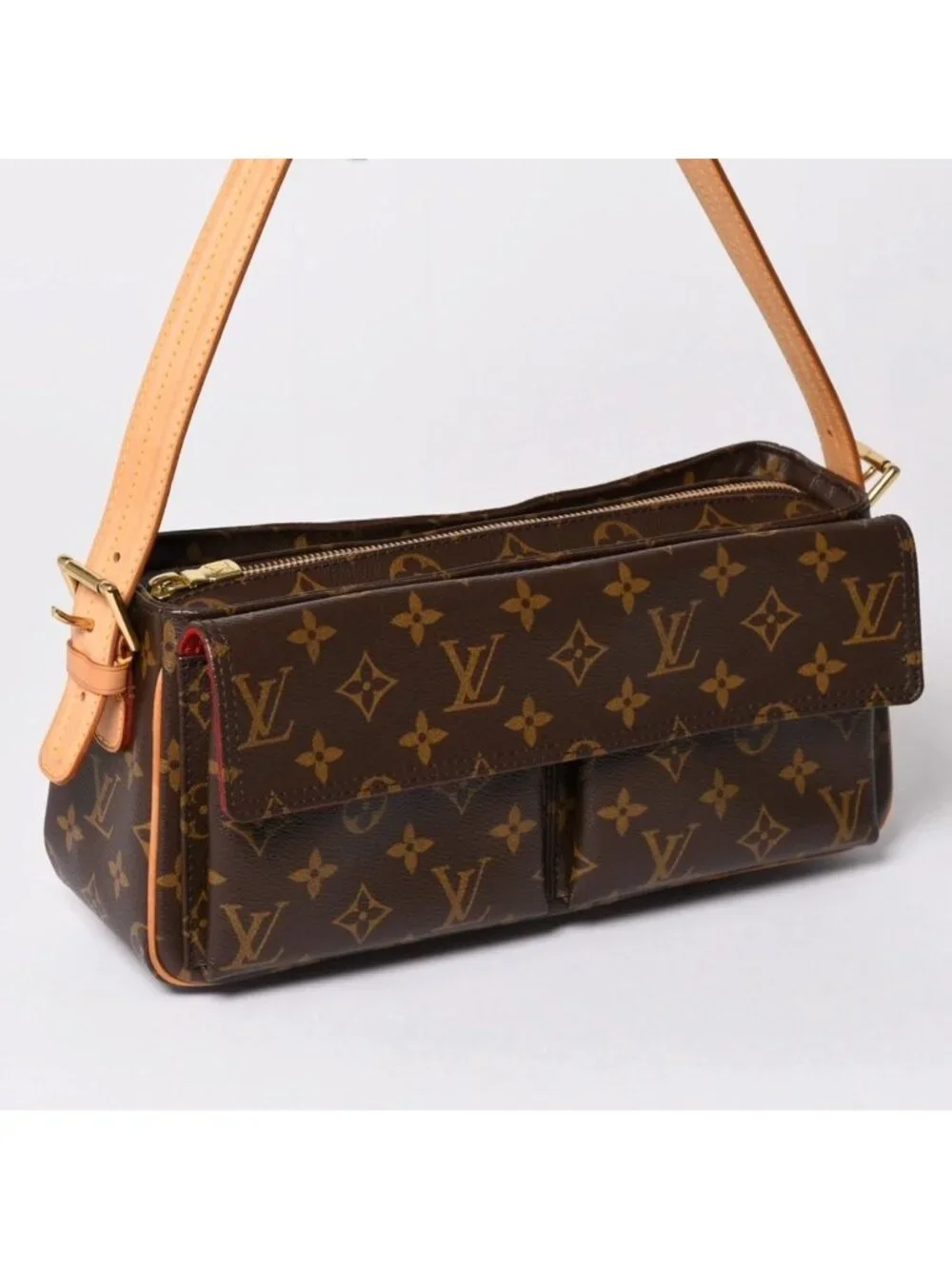 Louis Vuitton Viva-Cite MM Handbag Bag Monogram Brown